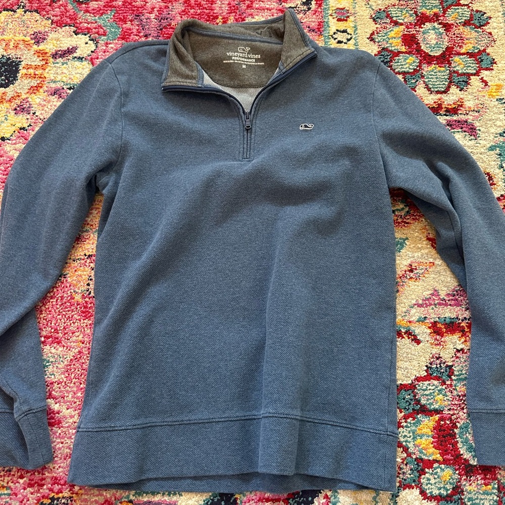 Vineyard Vines Men's Navy Zip-Up Sweater
